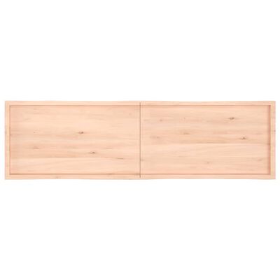 vidaXL Blat stołu, 220x60x(2-4)cm surowy, lity dąb naturalną krawędzią