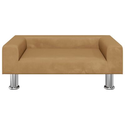 vidaXL Sofa dla dzieci, brązowa, 70x45x26,5 cm, aksamitna