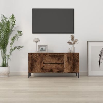 vidaXL Szafka pod TV, przydymiony dąb, 102x44,5x50 cm