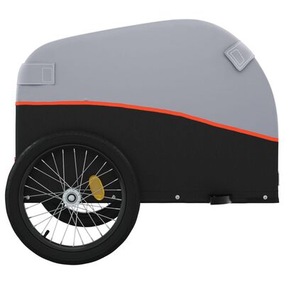 vidaXL Przyczepka rowerowa, czarno-pomarańczowa, 45 kg, żelazo