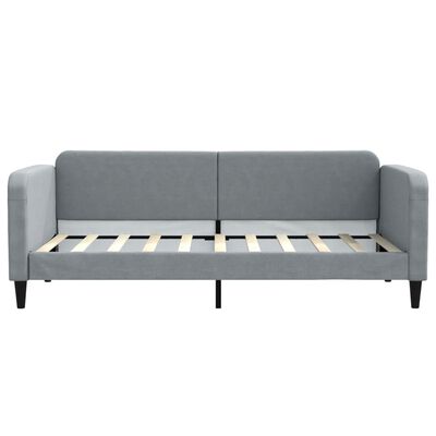 vidaXL Sofa z funkcją spania, jasnoszara, 90x190 cm, obita tkaniną