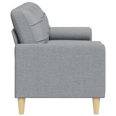 vidaXL 3-osobowa sofa z poduszkami, jasnoszara, 210 cm, obita tkaniną