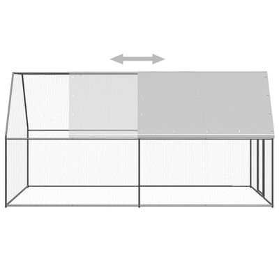 vidaXL Klatka dla kurcząt, 2x4x2 m, stal galwanizowana