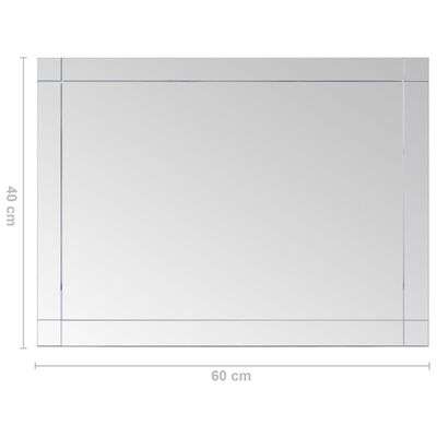vidaXL Lustro ścienne, 60 x 40 cm, szkło