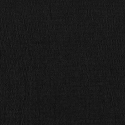 vidaXL Zagłówek do łóżka z LED, czarny, 100x5x78/88 cm, tkanina