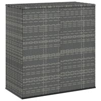 vidaXL Skrzynia na poduszki ogrodowe, rattan PE, 100x49x103,5cm, szara