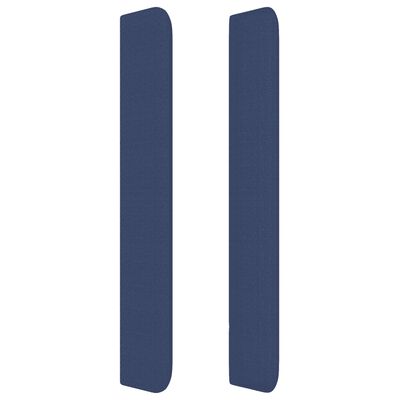 vidaXL Łóżko kontynentalne z materacem, niebieskie, tkanina, 160x200cm