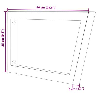 vidaXL Wsporniki do półki pod umywalkę, 2 szt., białe, trapezowe, stal