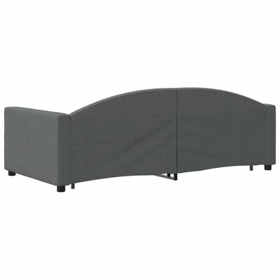 vidaXL Sofa rozsuwana, ciemnoszara, 90x190 cm, tkanina