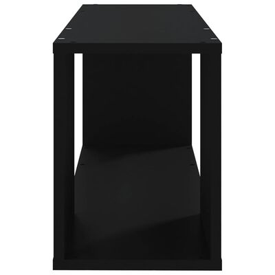 vidaXL Szafka pod TV, czarna, 80x24x32 cm, materiał drewnopochodny