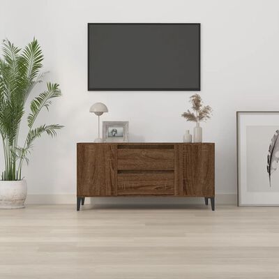 vidaXL Szafka pod TV, brązowy dąb, 102x44,5x50 cm