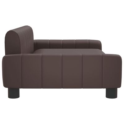 vidaXL Sofa dla dzieci, brązowa, 90x53x30 cm, sztuczna skóra