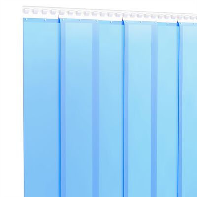 vidaXL Kurtyna paskowa, niebieska, 200 mm x 1,6 mm, 50 m, PVC