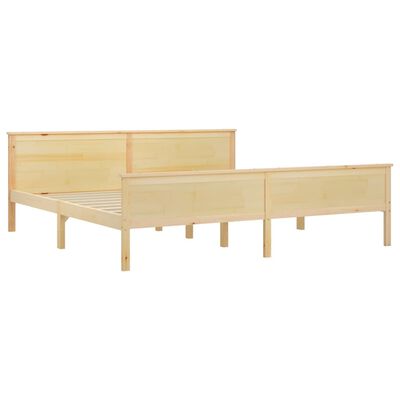 vidaXL Rama łóżka, lite drewno sosnowe, 200 x 200 cm