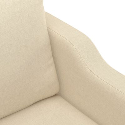 vidaXL 2-osobowa sofa, kremowa, 120 cm, tapicerowana tkaniną