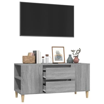 vidaXL Szafka pod TV, szary dąb sonoma, 102x44,5x50 cm