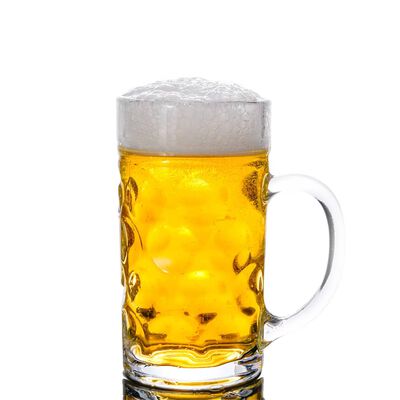 vidaXL Kufle do piwa ze szklanym uchwytem, 6 szt., 1000 ml