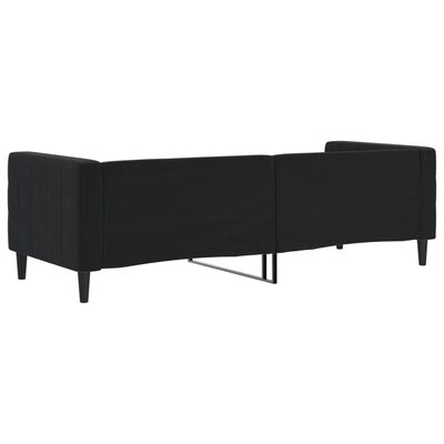 vidaXL Sofa z funkcją spania, czarna, 80x200 cm, obita aksamitem