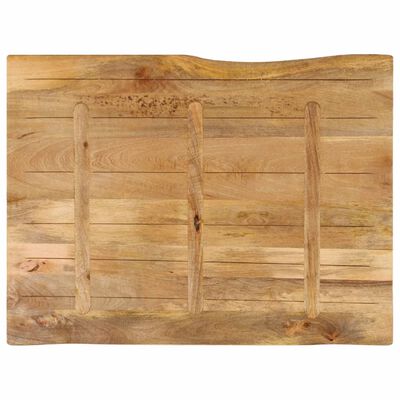 vidaXL Blat stołu, 110x80x2,5 cm, naturalna krawędź, lite drewno mango