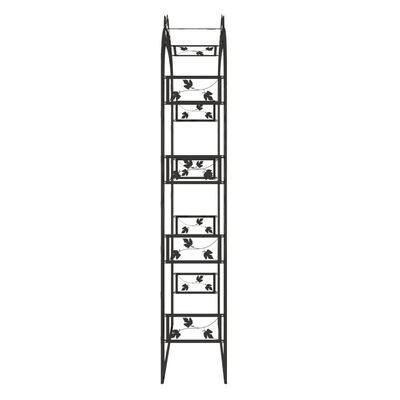 vidaXL Pergola ogrodowa, czarna, 116x45x240 cm, stalowy