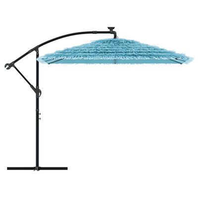 vidaXL Parasol ogrodowy na stalowym słupku, niebieski, 246x246x230 cm