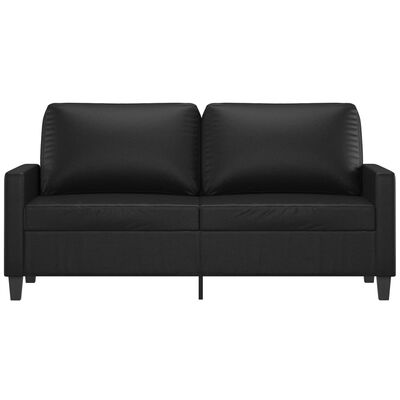 vidaXL 2-osobowa sofa, czarna, 140 cm, sztuczna skóra