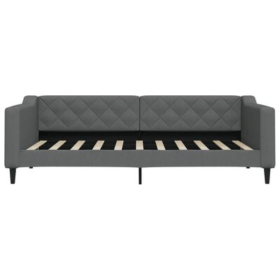 vidaXL Sofa rozsuwana, ciemnoszara, 90x190 cm, tkanina