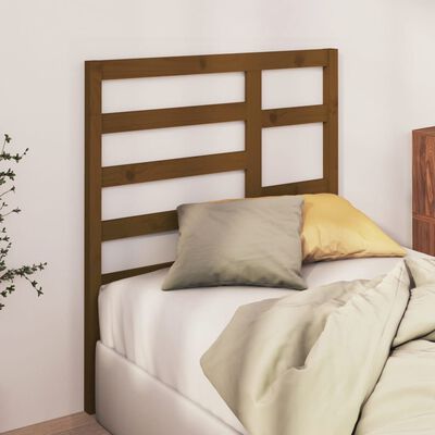 vidaXL Wezgłowie łóżka, miodowy brąz,106x4x104 cm, lite drewno sosnowe