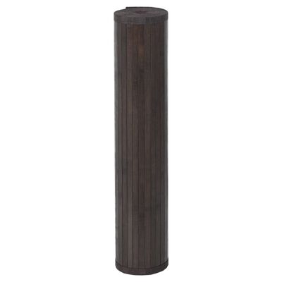 vidaXL Dywan kwadratowy, ciemnobrązowy, 100x100 cm, bambusowy