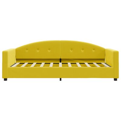 vidaXL Sofa z funkcją spania, żółta, 80x200 cm, obita aksamitem