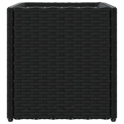 vidaXL Donica ogrodowa, czarna, 36x30x32 cm, rattan PE