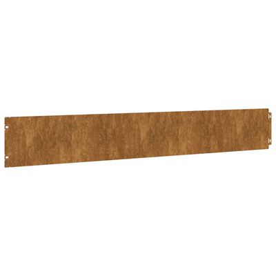 vidaXL Obrzeża trawnikowe, 50 szt., 15x103 cm, giętkie, stal Corten