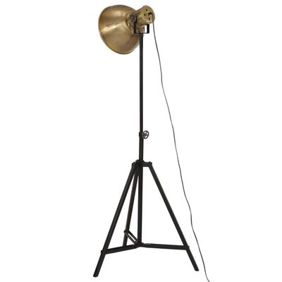 vidaXL Lampa stojąca, 25 W, antyczny mosiądz, 61x61x90/150 cm, E27
