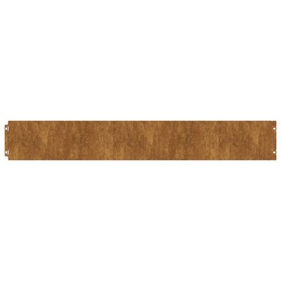 vidaXL Obrzeża trawnikowe, 10 szt., 15x103 cm, giętkie, stal Corten