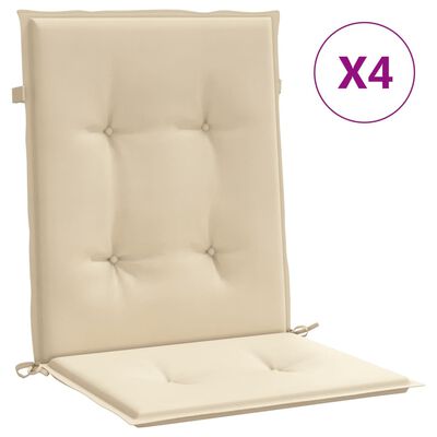 vidaXL Poduszki na krzesła ogrodowe, 4 szt., beżowe, 100x50x3 cm