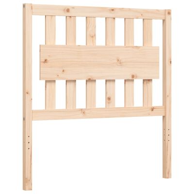 vidaXL Rama łóżka z wezgłowiem, 90x200 cm, lite drewno