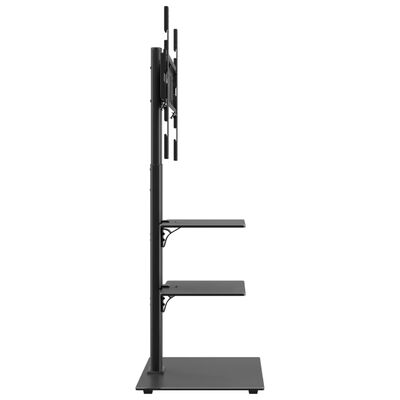 vidaXL Narożny stojak na telewizor 32-65 cali, 3-poziomowy, czarny