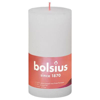 Bolsius Świece pieńkowe Shine, 4 szt., 130x68 mm, zgaszona biel