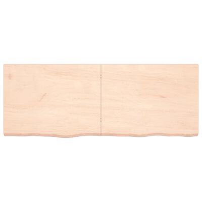 vidaXL Blat do łazienki, 160x60x(2-4) cm, surowe, lite drewno