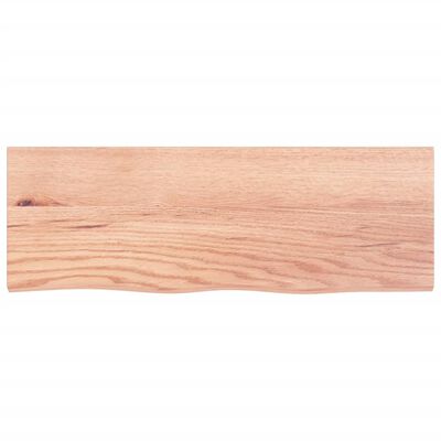 vidaXL Blat do łazienki, jasnobrązowy, 80x30x(2-6) cm, lite drewno