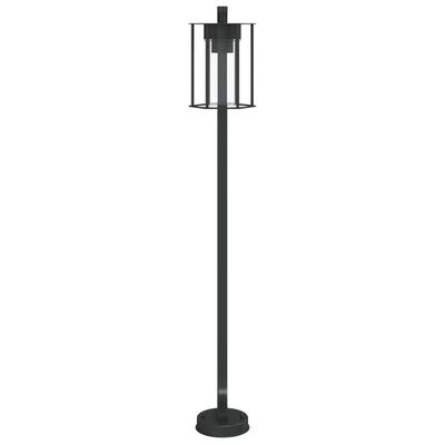 vidaXL Lampy ogrodowe stojące, 3 szt., czarne, 100 cm, stal nierdzewna