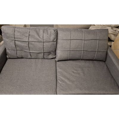 vidaXL Sofa 2-osobowa, jasnoszara, 140 cm, tkanina, klasa B