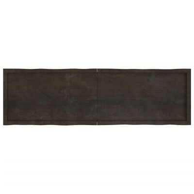 vidaXL Blat, ciemnobrązowy 180x50x(2-4)cm drewno z naturalną krawędzią