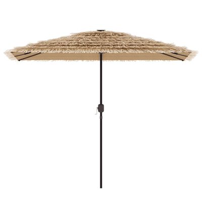 vidaXL Parasol ogrodowy na stalowym słupku, brązowy, 300x200x250 cm