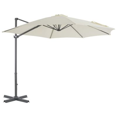 vidaXL Parasol wiszący z aluminiowym słupkiem, 300 cm, piaskowy