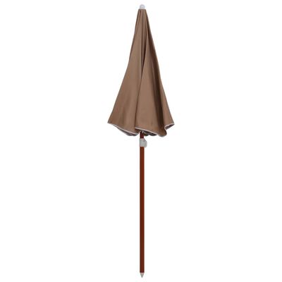 vidaXL Parasol ogrodowy na stalowym słupku, 180 cm, taupe