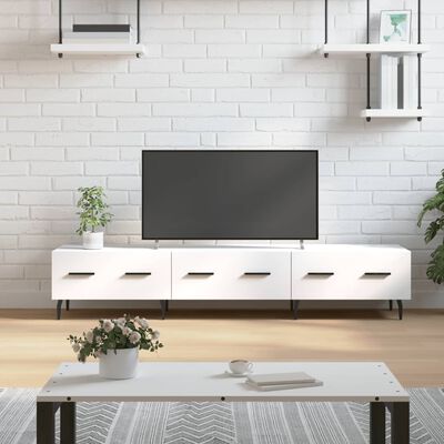 vidaXL Szafka pod TV, biała, 150x36x30 cm, materiał drewnopochodny