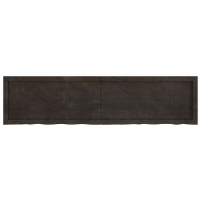 vidaXL Blat do łazienki, ciemnobrązowy, 160x40x(2-4) cm, lite drewno