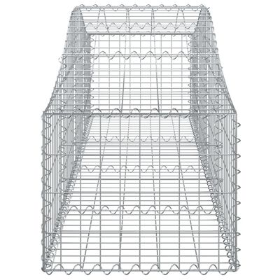 vidaXL Kosze gabionowe, 4 szt, 200x50x40/60 cm, galwanizowane żelazo