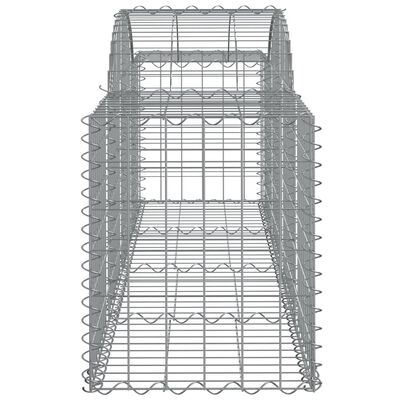 vidaXL Kosze gabionowe, 10 szt, 200x50x60/80 cm, galwanizowane żelazo